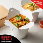 Spiritpak White Noodle Box with noodle stir fry  and rice