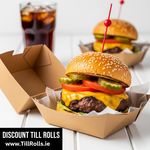 8 Clam Shell Burger Plate Box with juicy burger