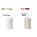 80x80 Green Thermal Paper Rolls (20 Roll Box)