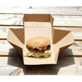 FREE delivery on orders of premium corrugated burger plate boxes, supporting eco-friendly packaging solutions.