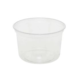 Stackable 16oz RPET container holding healthy açaí bowl, designed for takeaway and foodservice use.
