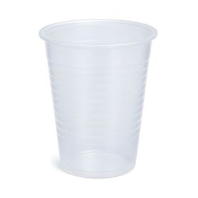 Durable 200ml clear disposable cups suitable for cold drinks.