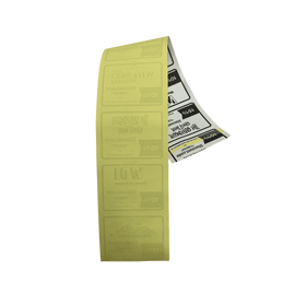 Yellow and black custom thermal receipt rolls for tour companies