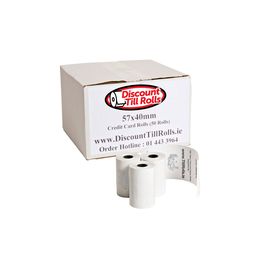 Castles SATURE 1000 Thermal Receipt Rolls 57x40mm (50 Rolls)