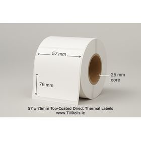 Zebra 3007209-T Compatible,  57 x 76 mm Direct Thermal Labels