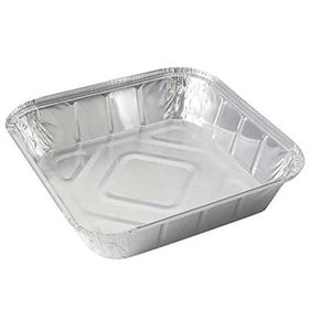 9 x 9 inch aluminium foil container with lid – food-grade, recyclable, and ideal for takeaway and catering use