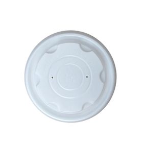 115mm Greenspirit CPLA Compostable Lid for 12oz and 16oz soup containers – eco-friendly takeaway packaging solution.