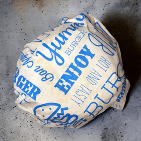 Blue Grease Resistant Burger Wrap (1000 Sheets)