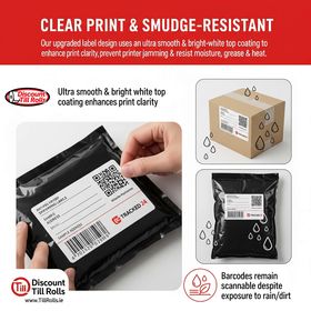 Clear Print and Smudge resistant labels.