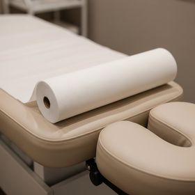 Softguard 2ply hygiene couch roll dispenser in healthcare clinic