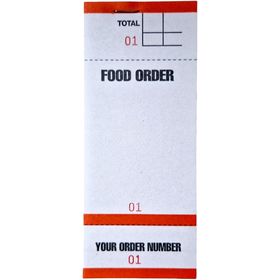 Premium 1 Ply Colour-Coded Order Pads 63x152mm – 100 Sheets, 100 Pads Pack