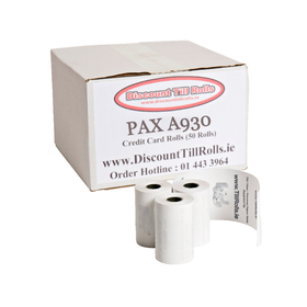 PAX A910 Credit Card Rolls (50 Roll Box)