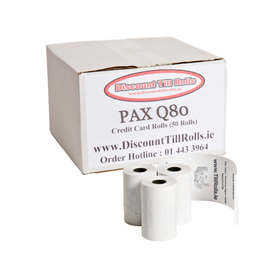 PAX Q80 Credit Card Visa Rolls (50 Roll Box)