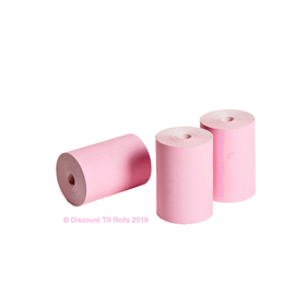 57x40mm Pink Coreless Thermal Till Rolls (20 Roll Box)