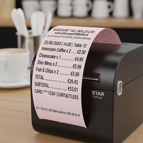 80mm Pink Thermal Paper Till Rolls (20 Roll Box)