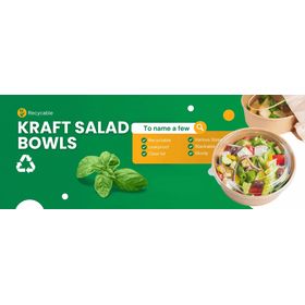 900ml Kraft Bowls PE (KB4) (6x50) 300 bowls