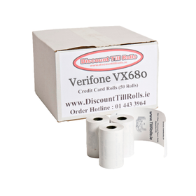 VeriFone VX680 Credit Card PDQ Rolls (50 Roll Box)