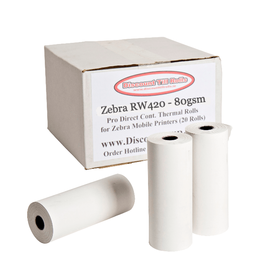 Zebra RW420 Direct Thermal Paper Rolls (20 Rolls) 3003072