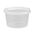 8oz microwavable food pots with lids, made from recyclable PP material for eco-friendly food storage