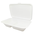 Eco-friendly 9x6 inch 2-compartment bagasse meal boxes, compostable and ideal for sustainable takeaway packaging.