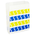 Grease-resistant treated burger bags in white, blue, and yellow, perfect for takeaway and chipper shops.