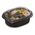 Close-up of reusable microwavable container with smooth black finish and deep single-compartment design