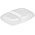 Clear PP lid for 34oz 2-compartment microwavable food container, designed for secure meal storage and takeaway use