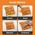 High-quality orange direct thermal label with topcoated finish for crisp barcode and text printing
