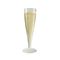 10cl PS plastic champagne flutes, clear disposable glasses for parties, events, and restaurants.