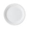 A durable 9-inch Greenspirit paper plate for hospitality use."