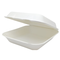 Eco-friendly 8-inch bagasse meal boxes, compostable and perfect for sustainable takeaway packaging.