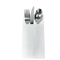 White airlaid 8-fold pocket napkin holding stainless steel fork, knife, and spoon — ideal for restaurant table settings.