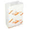 Quarter Pounder burger bags in white and orange, made from greaseproof material for safe takeaway delivery.