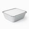 Premium 4x5” No.2 disposable foil takeaway containers and lids, 500 pack, ideal for restaurants and catering businesses.