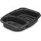 34oz 2-compartment microwavable meal container base shown empty, ideal for food prep or takeaway service in retail and hospitality